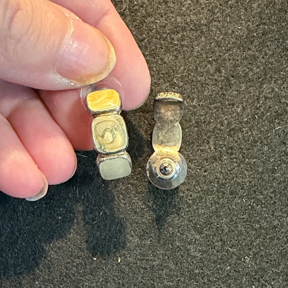 Kenneth Cole Silver and Gold Wearable Earrings